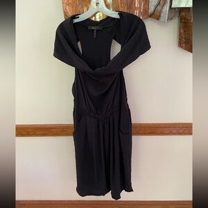 BCBG off the shoulder black dress L